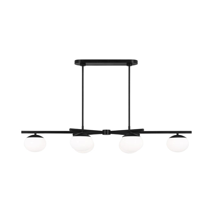 Lune LED Linear Chandelier in Aged Iron (4-Light).