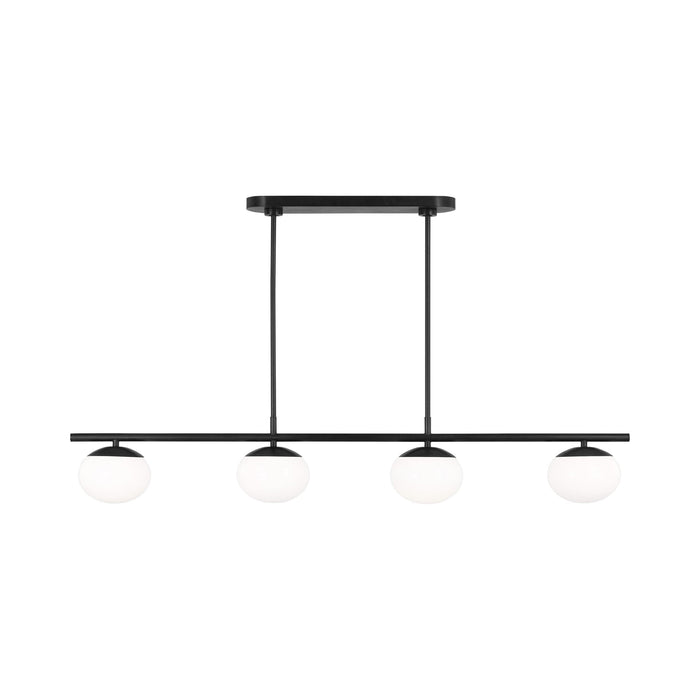 Lune LED Linear Chandelier in Aged Iron (6-Light).
