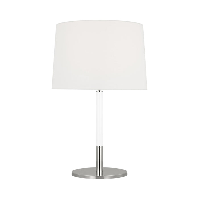 Monroe LED Table Lamp in Polished Nickel/White