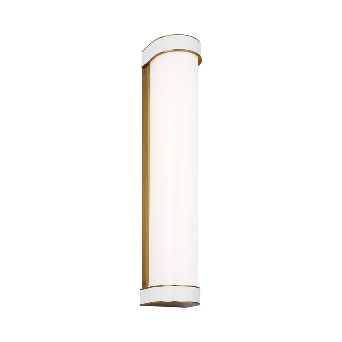 Monroe LED Vanity Wall Light in Burnished Brass (Large).