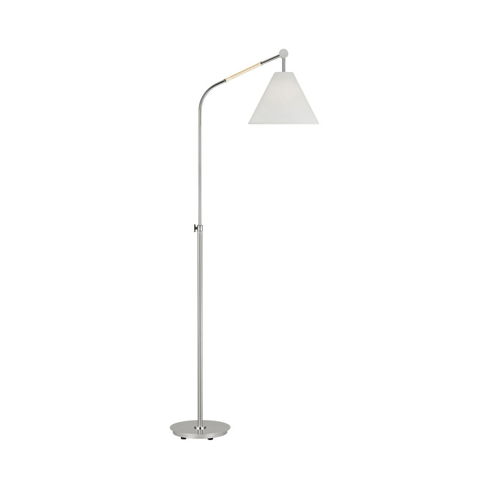 Remy Task LED Floor Lamp in Polished Nickel.