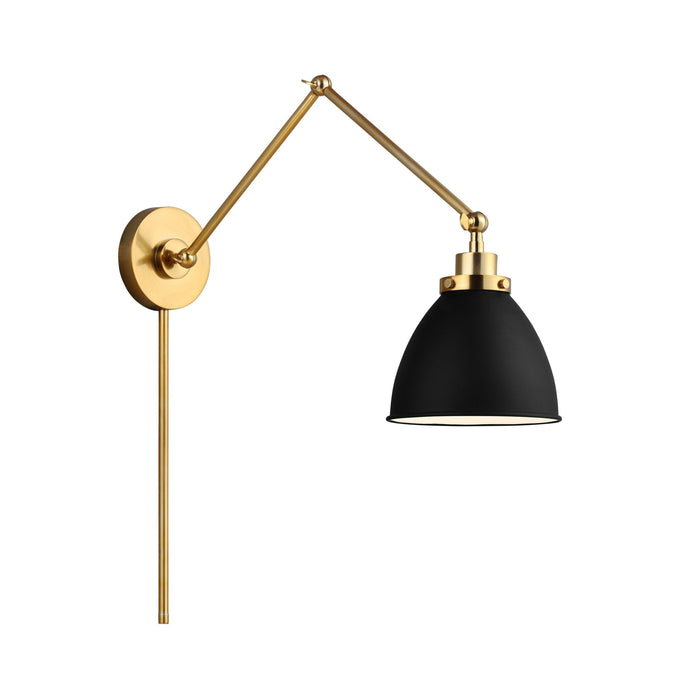 Wellfleet Adjustable Dome Wall Light in Detail.