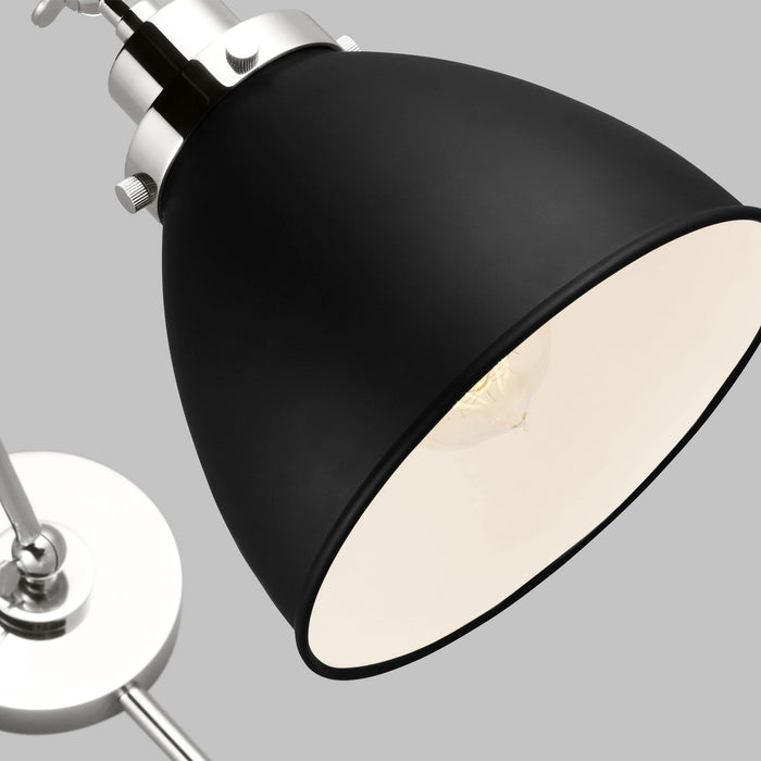 Wellfleet Adjustable Dome Wall Light in Detail.