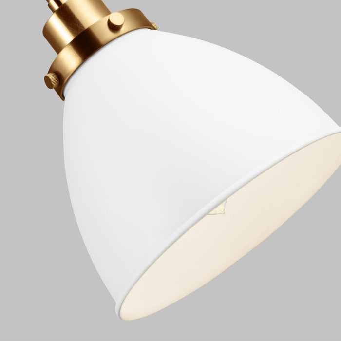 Wellfleet Adjustable Dome Wall Light in Detail.