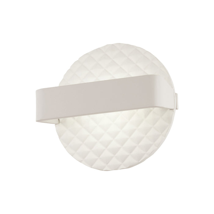 Quilted LED Wall Light in Circle.