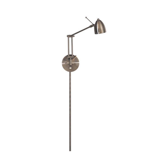 George's Reading Room LED Wall Light in Brushed Nickel.