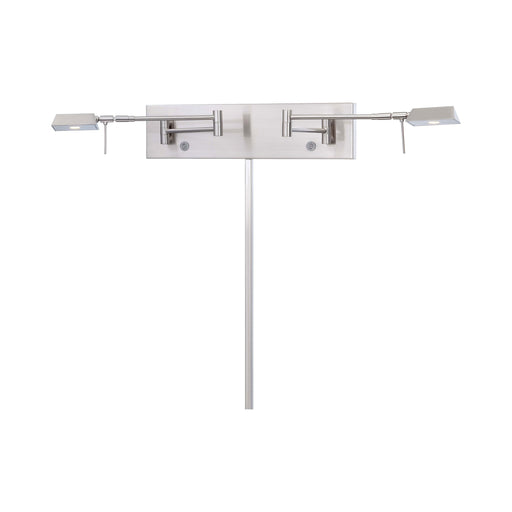 George's Reading Room P4139 2 Light LED Swing Arm Wall Light in Brushed Nickel.