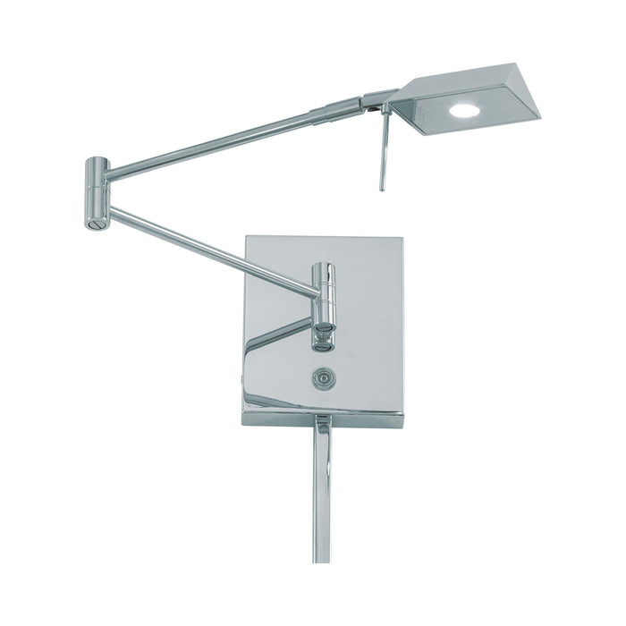 George's Reading Room P4318 LED Swing Arm Wall Light in Chrome.
