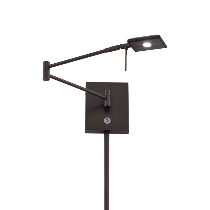 George's Reading Room P4328 LED Swing Arm Wall Light in Copper Bronze Patina.
