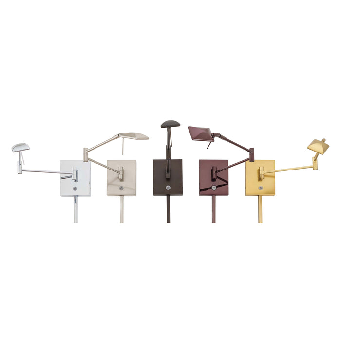 George's Reading Room P4328 LED Swing Arm Wall Light in various color.