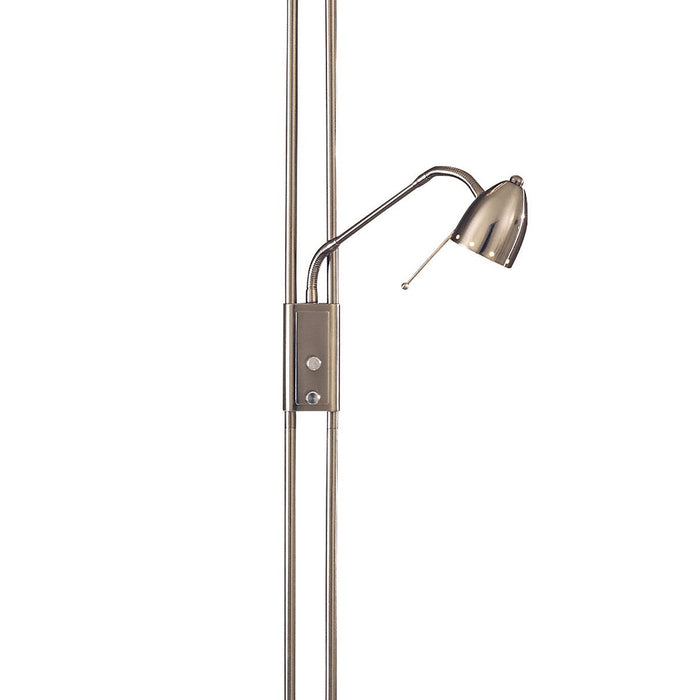 George's Reading Room Torchiere LED Floor Lamp with Reading Light Detail.