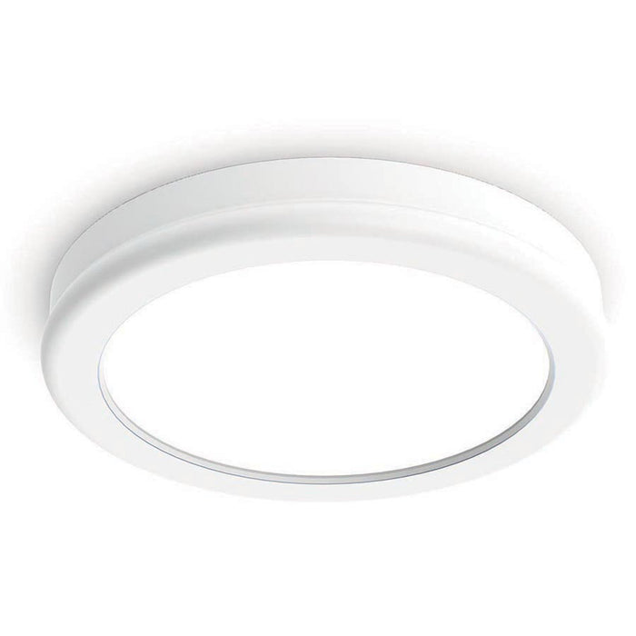 Geos LED Round Low-Profile Flush Mount Light in Small/2700K/White.