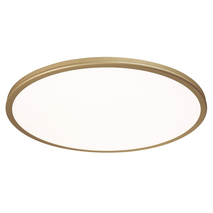 Geos LED Round Low-Profile Flush Mount Light in X-Large/2700K/Brushed Brass.
