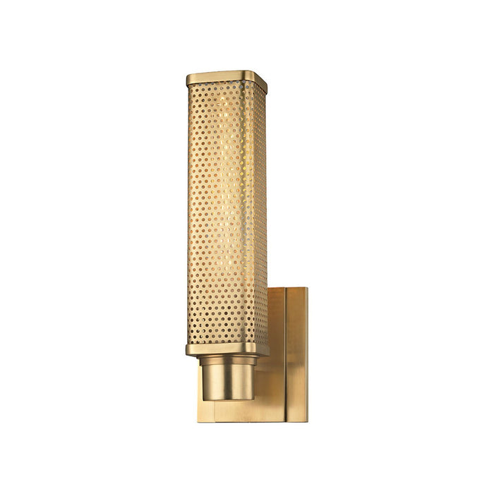 Gibbs Wall Light in 1-Light/Aged Brass.