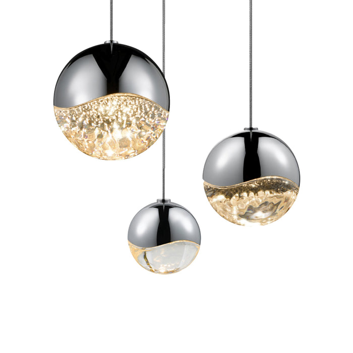 Grapes® 12-Light Round LED Multipoint Pendant Light in Detail.