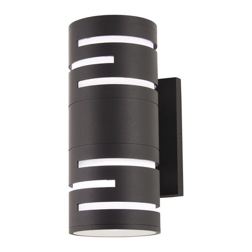 Groovin Outdoor LED Wall Light in Black.