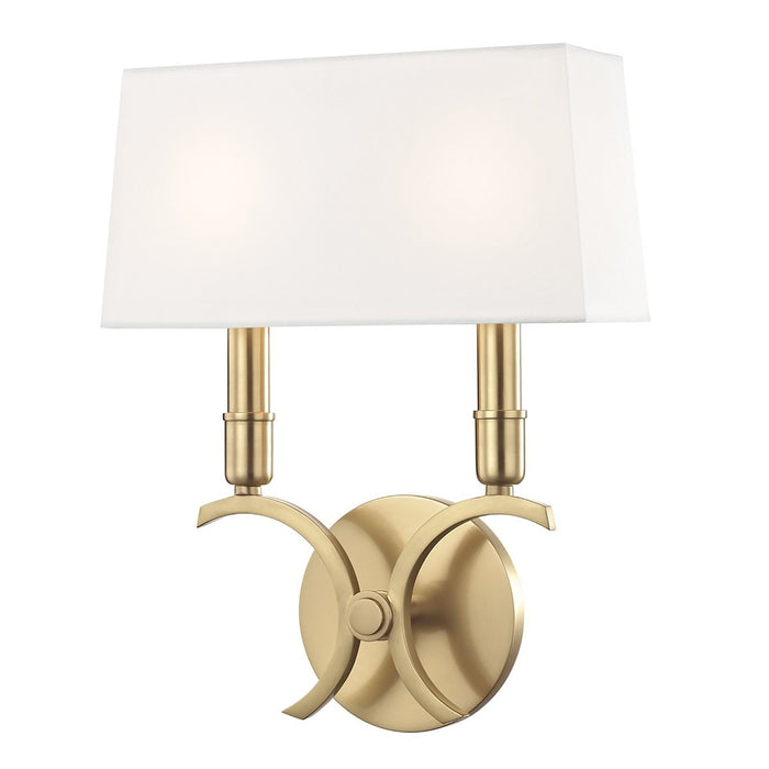 Gwen Wall Light in Aged Brass/Small.