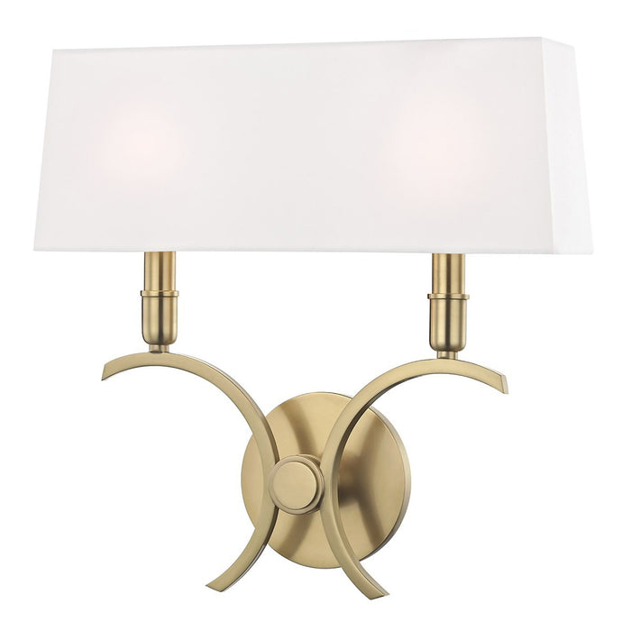 Gwen Wall Light in Aged Brass/Large.
