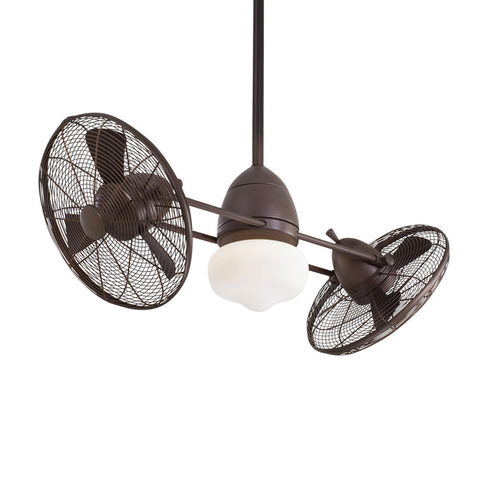 Gyro Wet Outdoor Ceiling Fan in Oil Rubbed Bronze/LED.