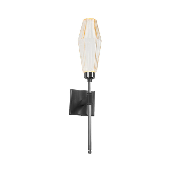 Aalto Belvedere LED Wall Light in Gunmetal/Amber Glass (6.5-Inch).