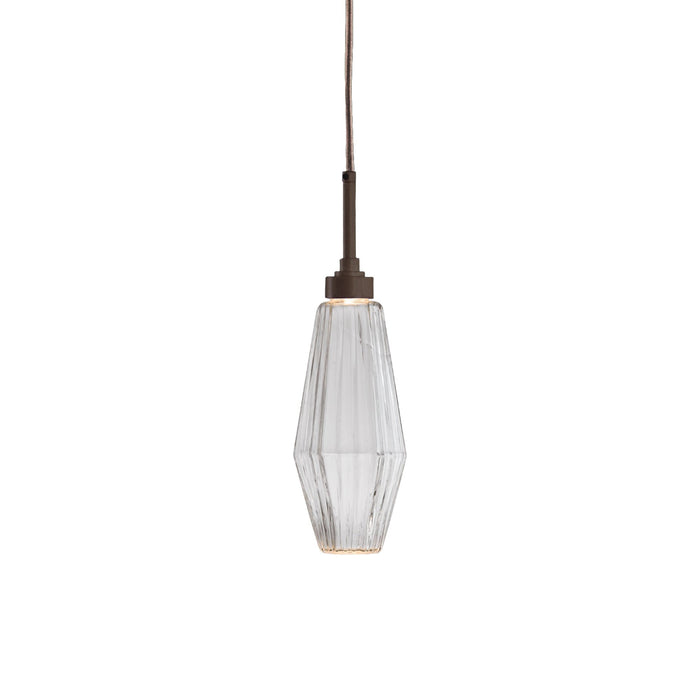 Aalto LED Pendant Light in Flat Bronze/Clear Glass (17.2-Inch).