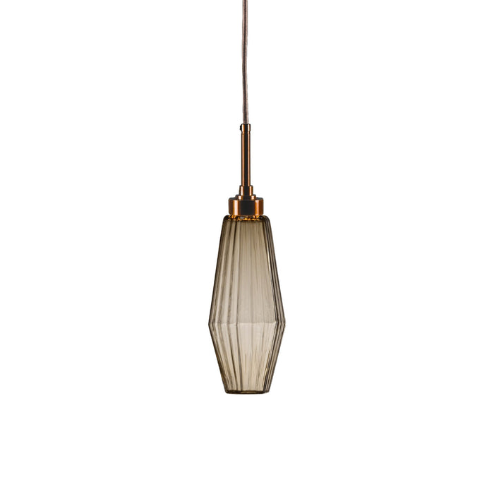 Aalto LED Pendant Light in Oil Rubbed Bronze/Bronze Glass (17.2-Inch).