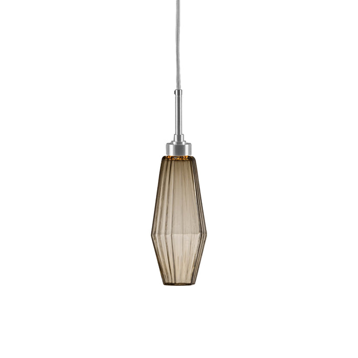 Aalto LED Pendant Light in Satin Nickel/Bronze Glass (17.2-Inch).