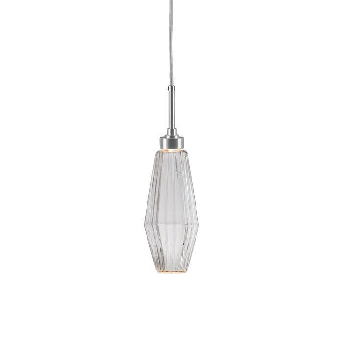 Aalto LED Pendant Light in Satin Nickel/Clear Glass (17.2-Inch).