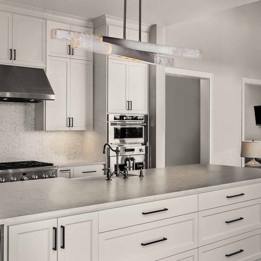 Axis LED Linear Pendant Light in kitchen.