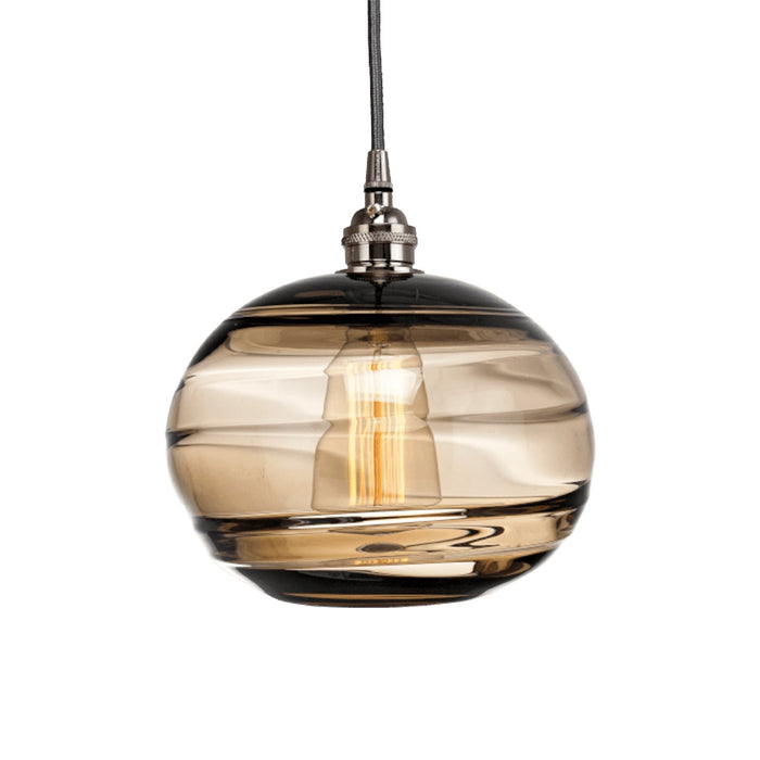 Coppa Pendant Light in Metallic Beige Silver/Bronze Glass.