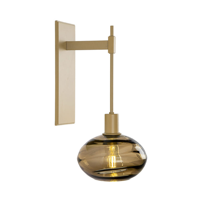Coppa Tempo Wall Light in Gilded Brass/Bronze Glass.