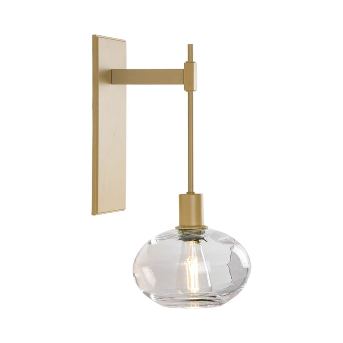 Coppa Tempo Wall Light in Gilded Brass/Clear Glass.