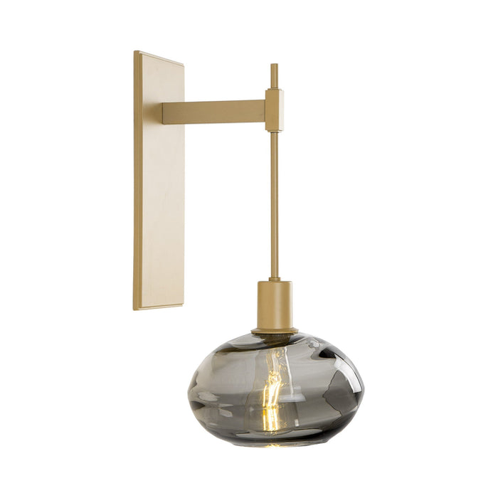 Coppa Tempo Wall Light in Gilded Brass/Smoke Glass.