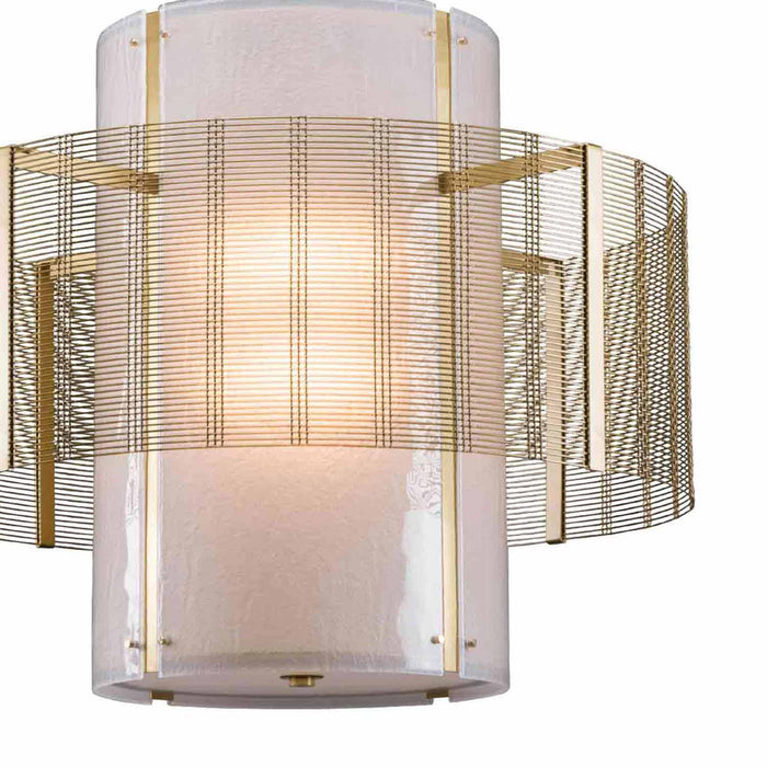 Downtown Mesh Double Drum Pendant Light in Detail.