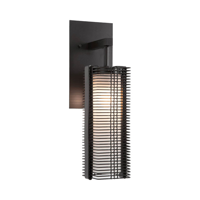 Downtown Mesh Wall Light in Matte Black/Incandescent.