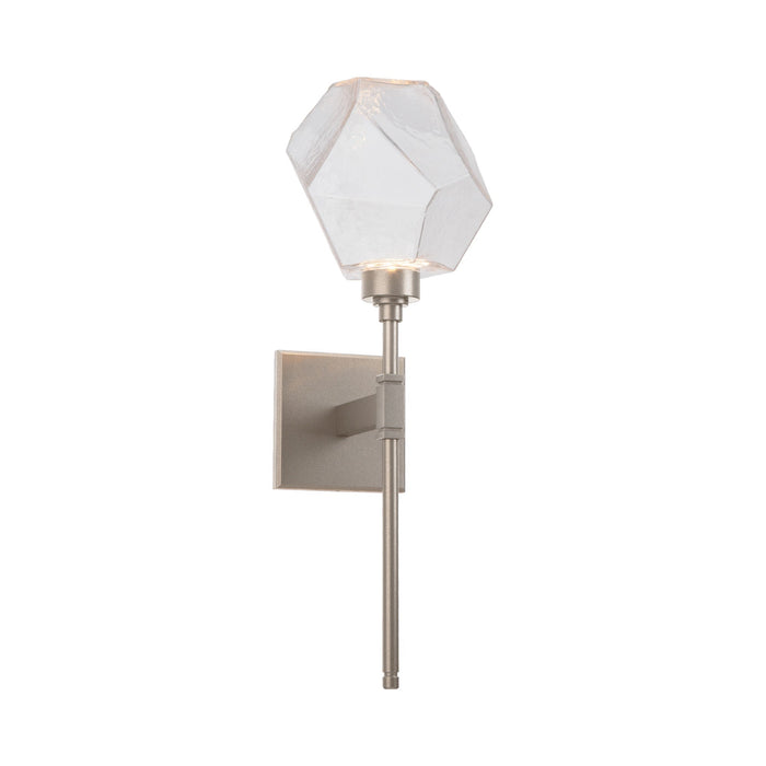 Gem Belvedere LED Wall Light in Metallic Beige Silver/Clear Glass.