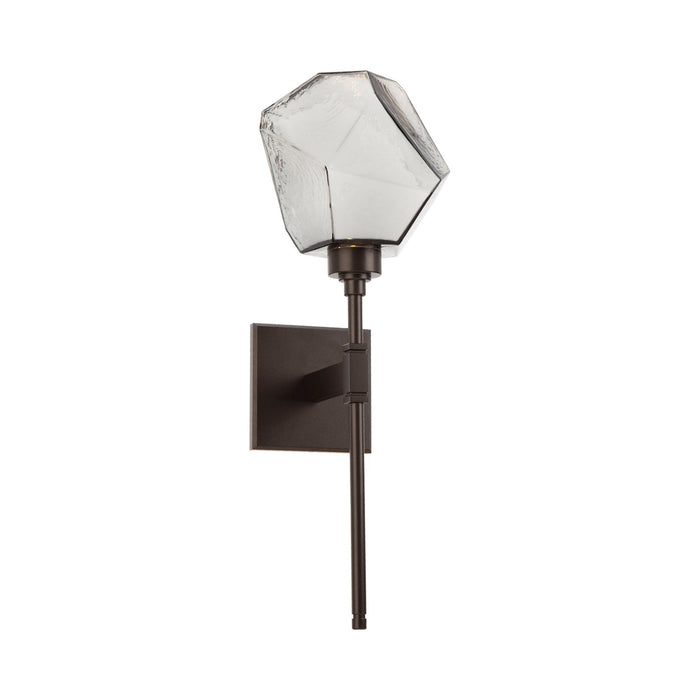 Gem Belvedere LED Wall Light in Flat Bronze/Smoke Glass.