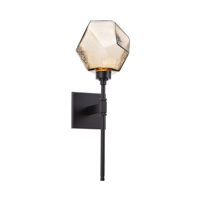 Gem Belvedere LED Wall Light in Matte Black/Bronze Glass.