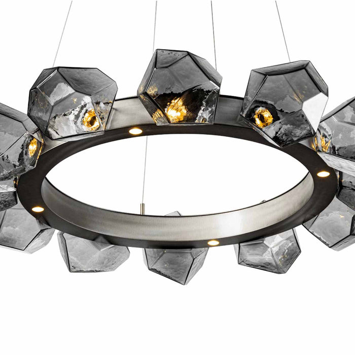 Gem Radial Ring LED Chandelier in Detail.