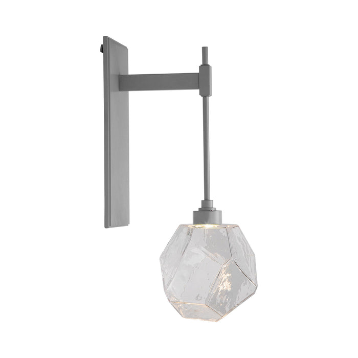 Gem Tempo LED Wall Light in Metallic Beige Silver/Clear Glass.