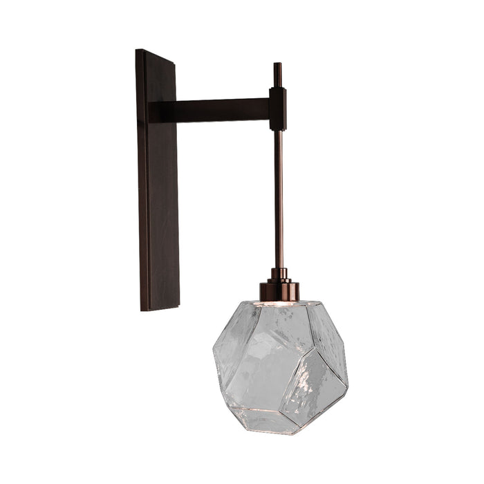 Gem Tempo LED Wall Light in Oil Rubbed Bronze/Clear Glass.