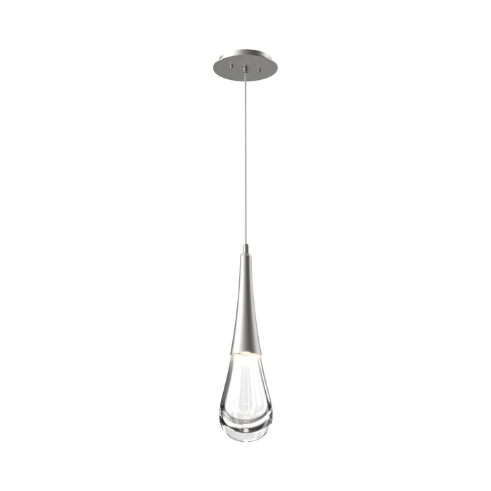 Raindrop LED Pendant Light in Metallic Beige Silver.