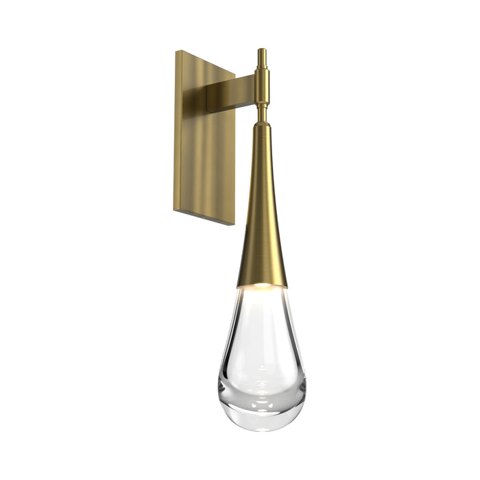 Raindrop LED Wall Light in Heritage Brass.