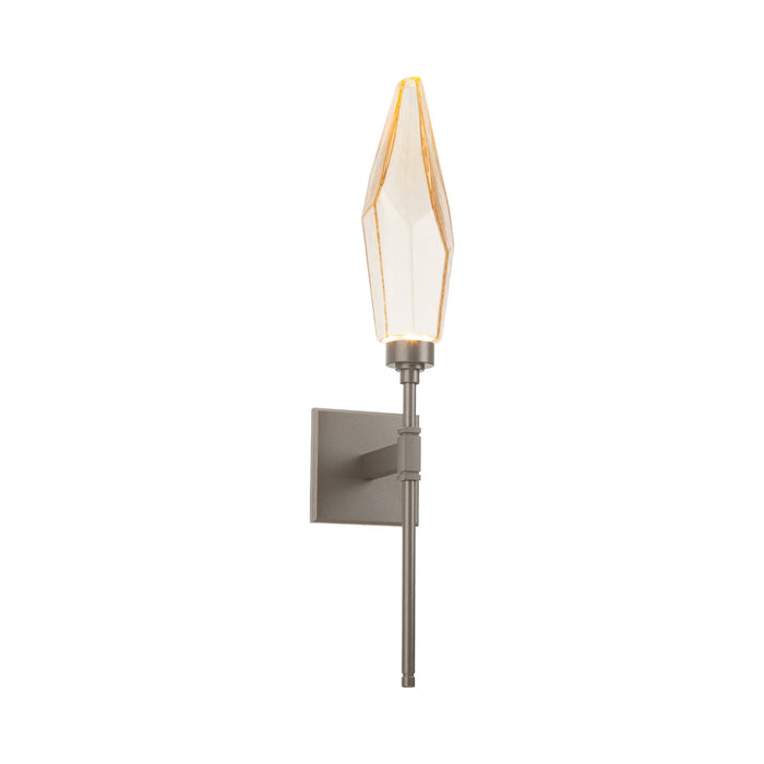 Rock Crystal Indoor Belvedere ADA LED Wall Light in Metallic Beige Silver/Chilled - Amber.