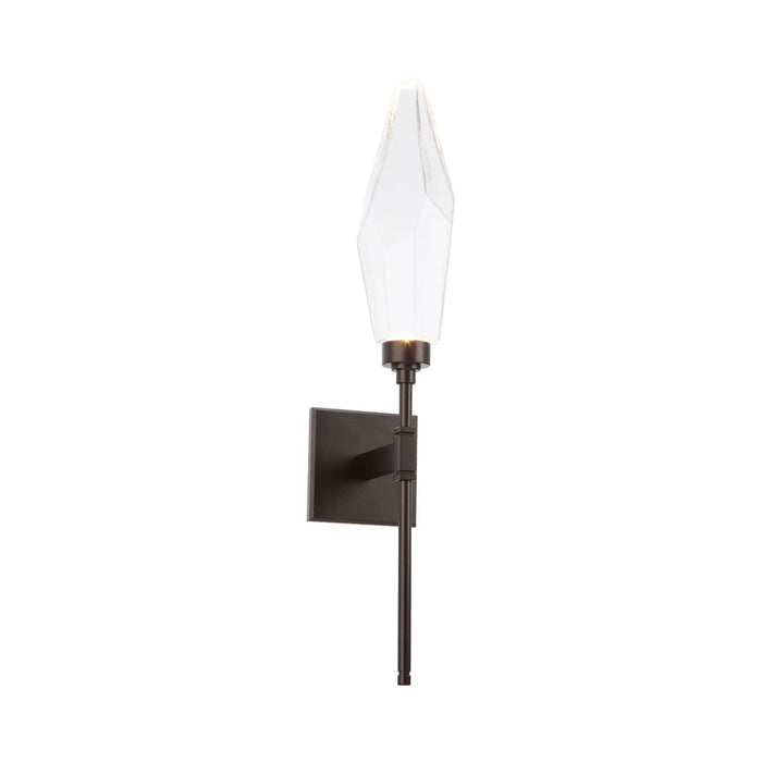 Rock Crystal Indoor Belvedere ADA LED Wall Light in Flat Bronze/Chilled - Clear.