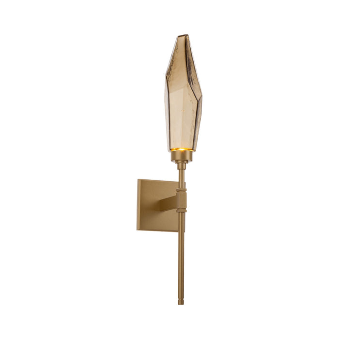 Rock Crystal Indoor Belvedere ADA LED Wall Light in Gilded Brass/Chilled - Bronze.