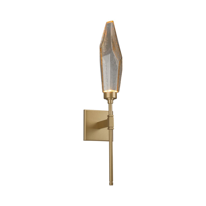 Rock Crystal Indoor Belvedere LED Wall Light in Gilded Brass/Chilled - Amber.