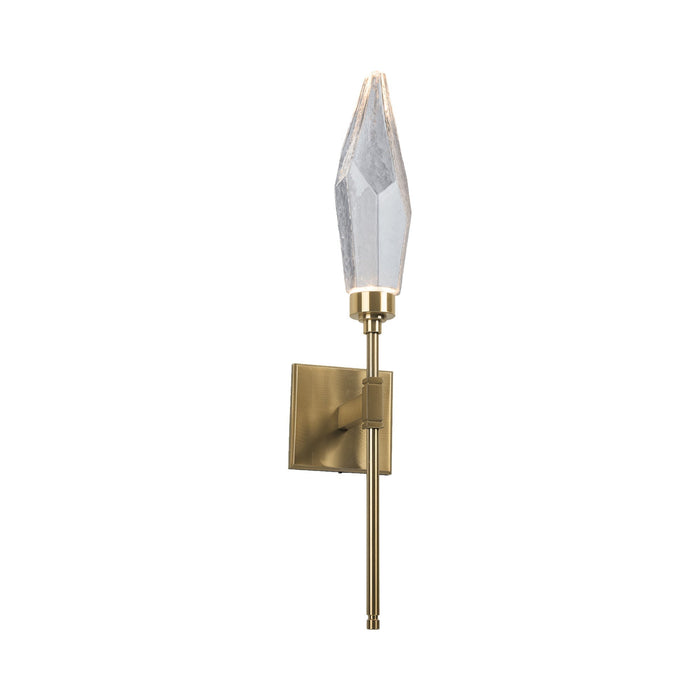 Rock Crystal Indoor Belvedere LED Wall Light in Heritage Brass/Chilled - Clear.