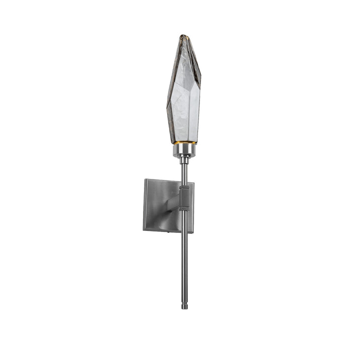 Rock Crystal Indoor Belvedere LED Wall Light in Satin Nickel/Chilled - Smoke.