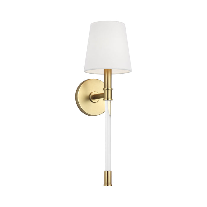 Hanover Bath Wall Light in Brass and White.